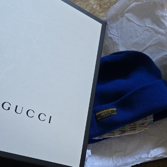 Gucci Blue Knit Beanie - Picture 1 of 7